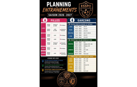 PLANNING ENTRAINEMENTS